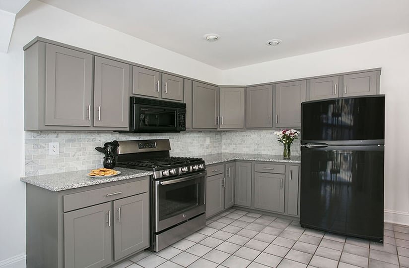 Kitchen Remodel with Gray Shaker Cabinets