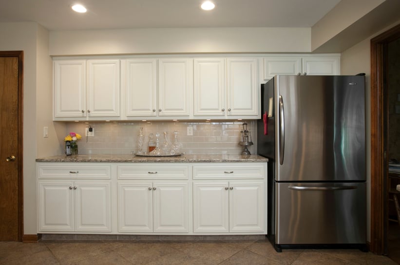White Kitchen Cabinets with Cambria Quartz Countertop