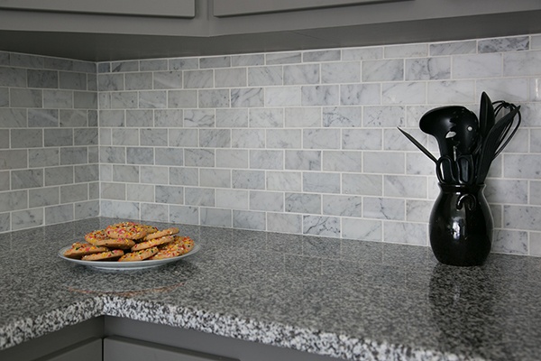 Carrara Marble Tile Kitchen Backsplash