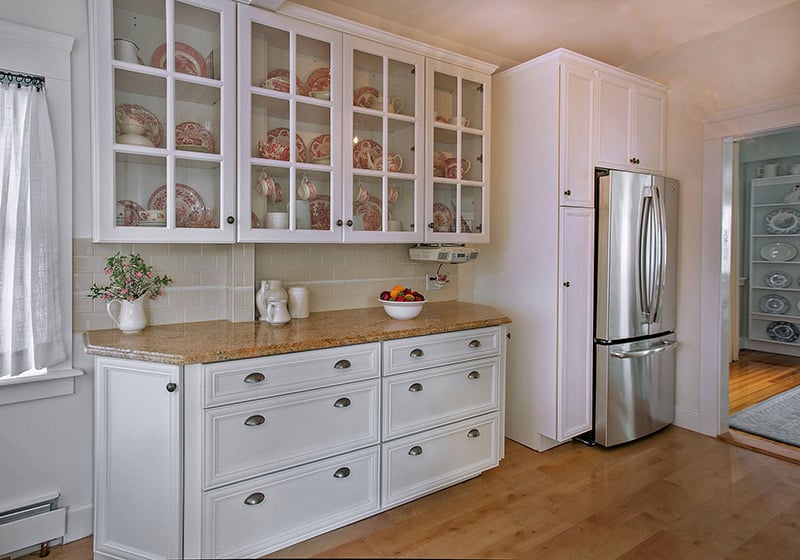 Kitchen with glass hotsell
