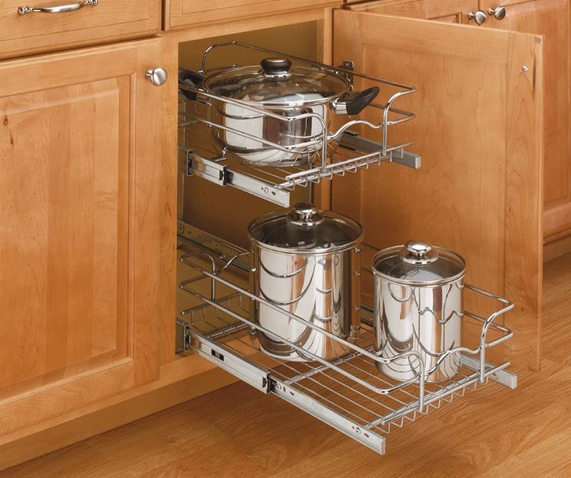 Do Pull Out Racks Really Help Save Space, Wood Under Cabinet Pull Out Drawers