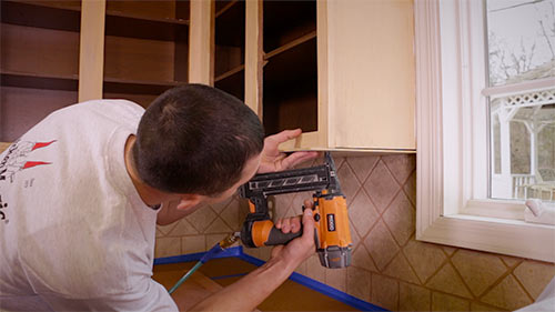 Cabinet Refacing Step 2: Reinforcement