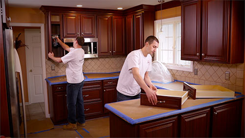 Cabinet Refacing Process Step 4