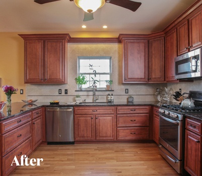 Traditional Cherry Kitchen Transformation After