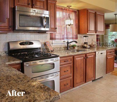 Cherry Contemporary Kitchen Remodel After Photo