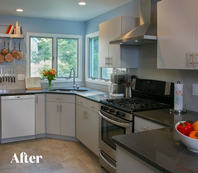 Modern Gray Kitchen Remodel After Photo