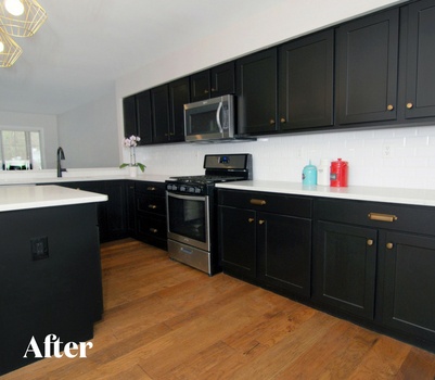 Black Contemporary Kitchen Remodel After