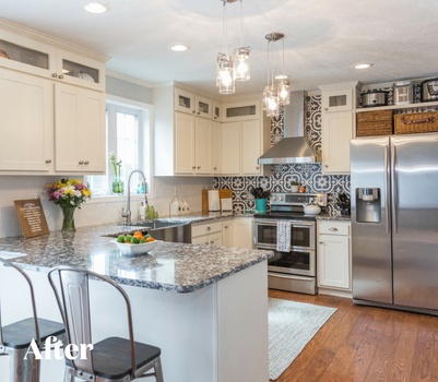 White Contemporary Kitchen Remodel After Photo