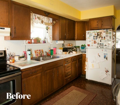Transitional Wood Kitchen Remodel Before