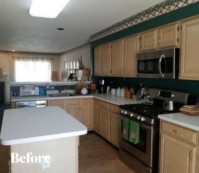 Black Contemporary Kitchen Remodel Before