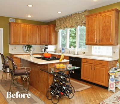 White Kitchen Design Before Photo