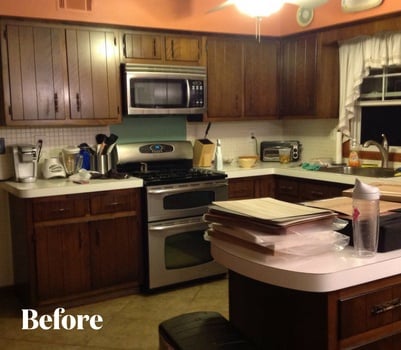 Traditional White Kitchen Transformation Before