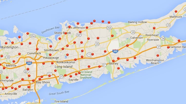 Area Map with Recent Customer Locations