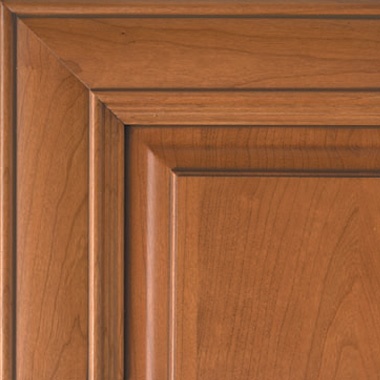 Harvest Gold on Cherry Caramel Glaze Cabinet-door-color